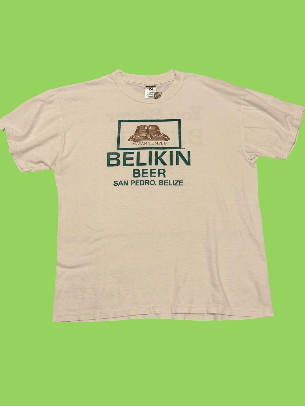 Vintage 90s Belize Mayan Temple Belikin Beer Shirt Retro Large